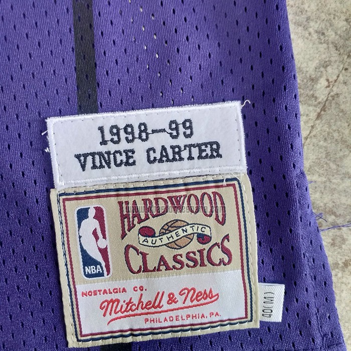 Camiseta Toronto Raptors Vince Carter NO 15 Mitchell & Ness Violeta